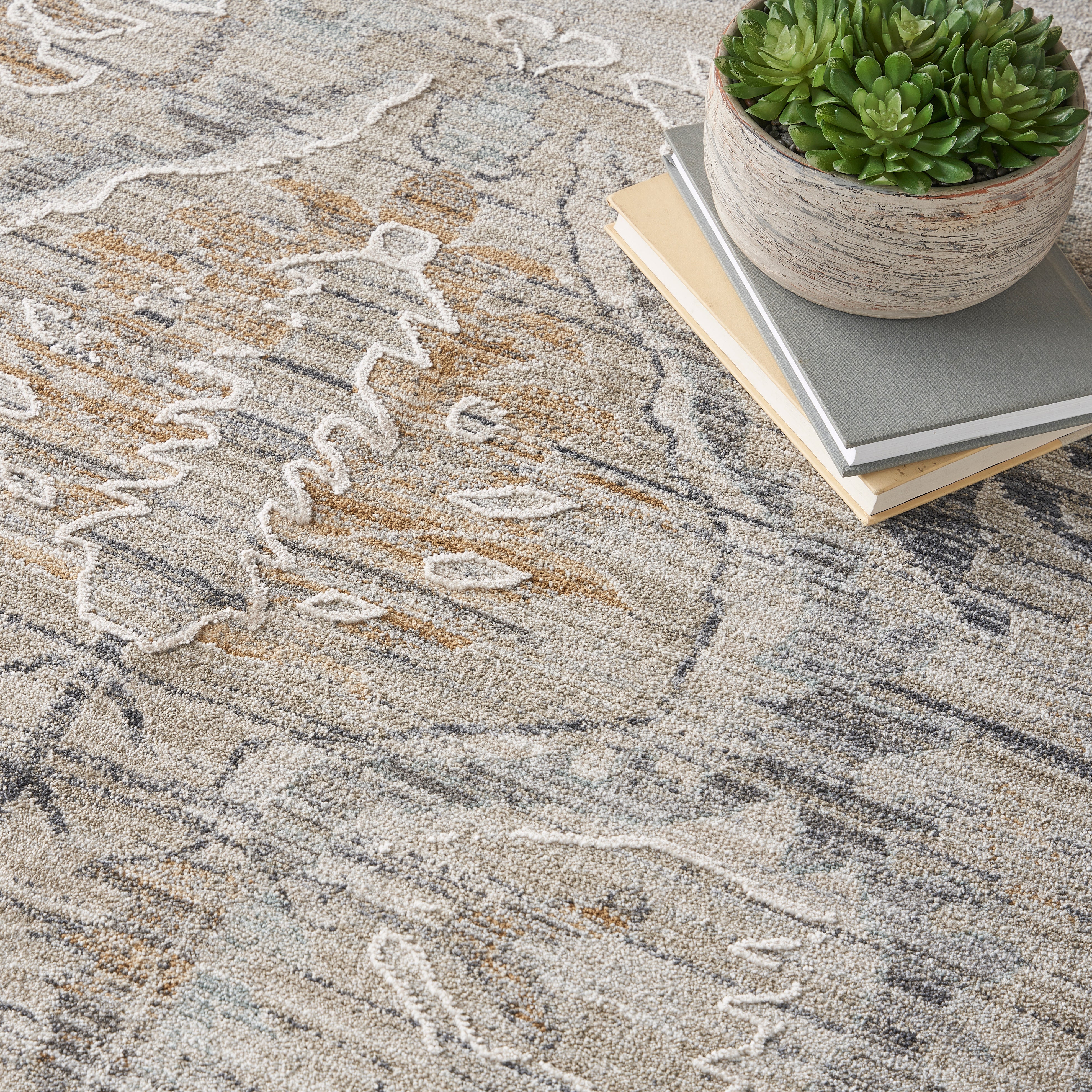 Nourison Lynx LNX02 Ivory Taupe Rug